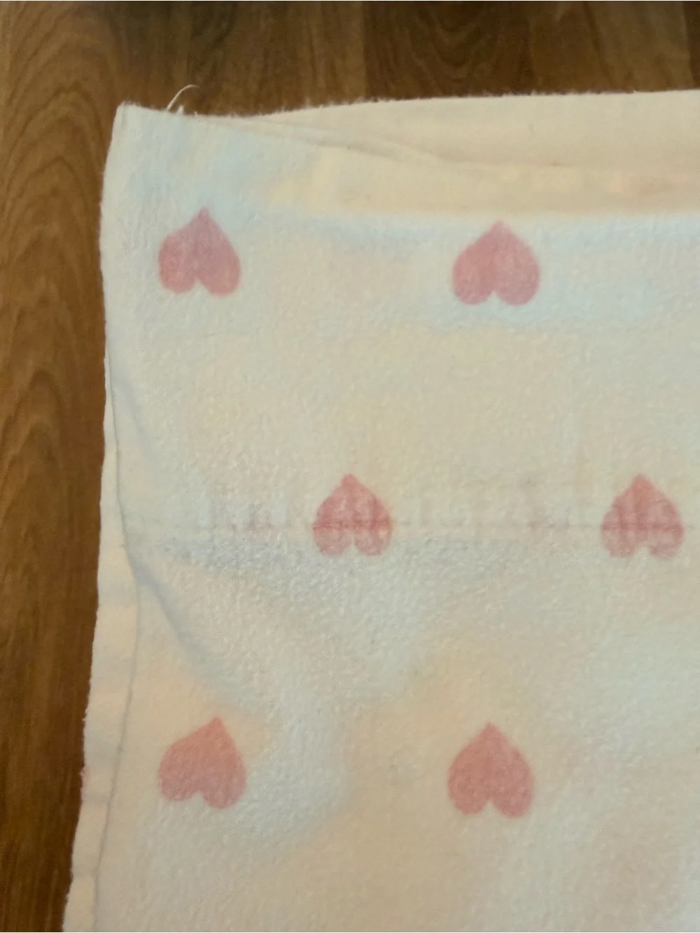 Pottery Barn Kids Full/Double Pink Heart Flannel Sheet Set Fitted Flat coquette